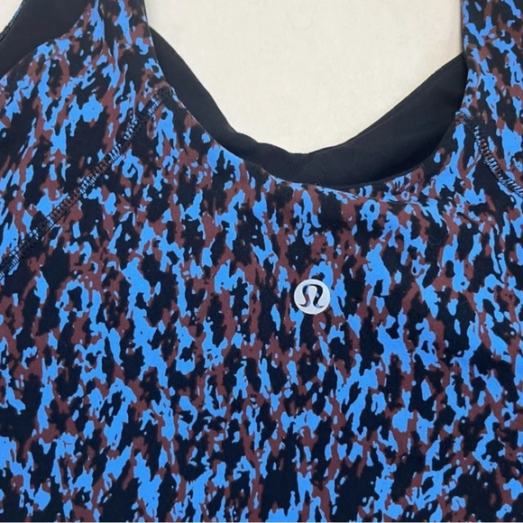 Lululemon Align Tank Top Leopard Camo Blue Nile Multi; Size 10 - Picture 4 of 6